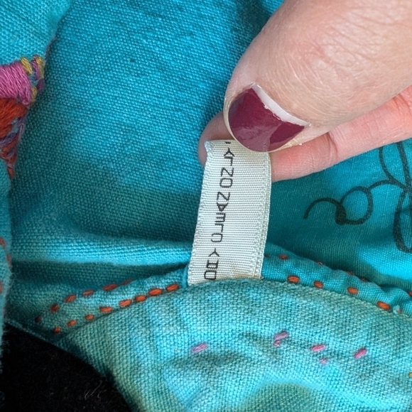 Josefa blue embroidery tunic made in Mexico sz L - Picture 10 of 15